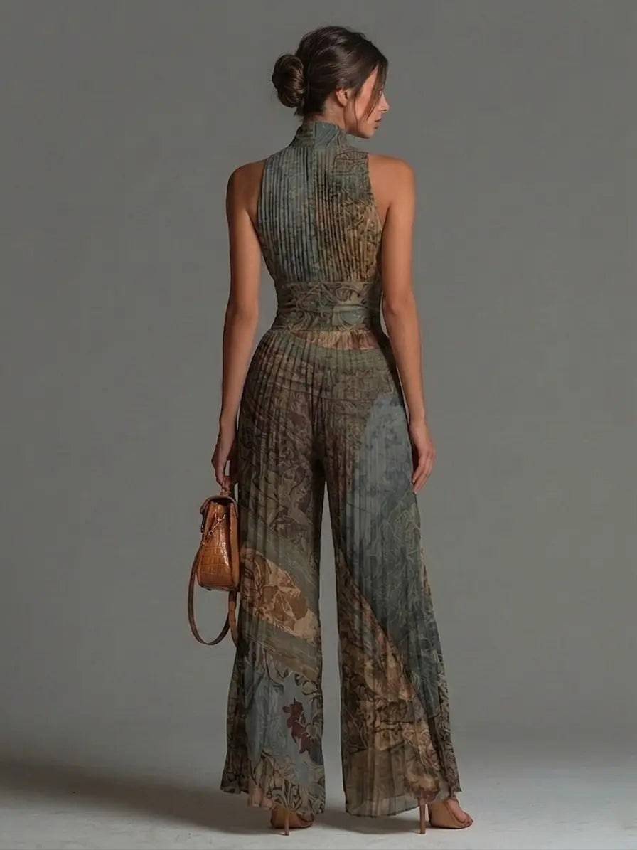 Jumpsuit Boho Étnico de Pierna Ancha