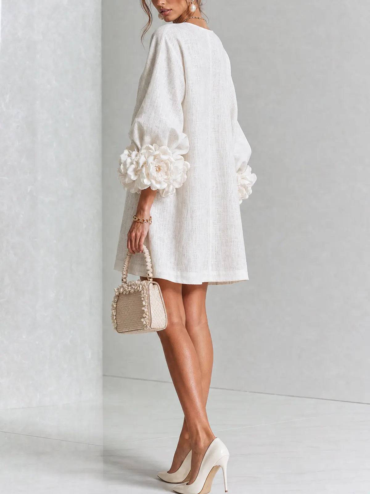 Mini Blanco con Botones Florales
