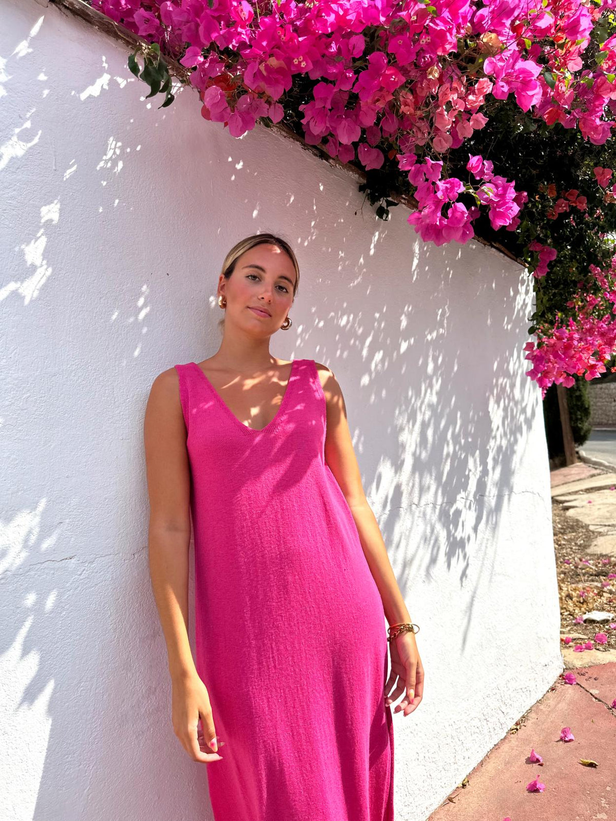 Vestido fluido punto