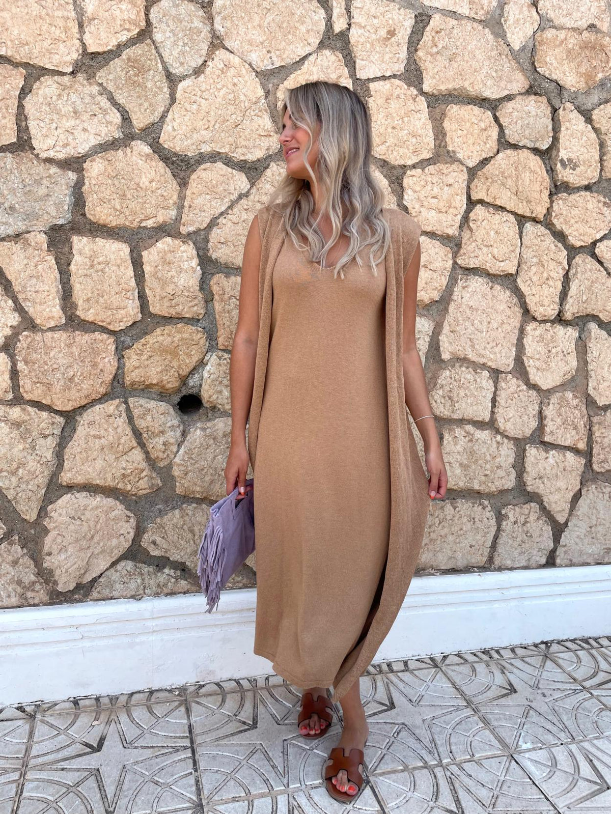 Vestido fluido punto