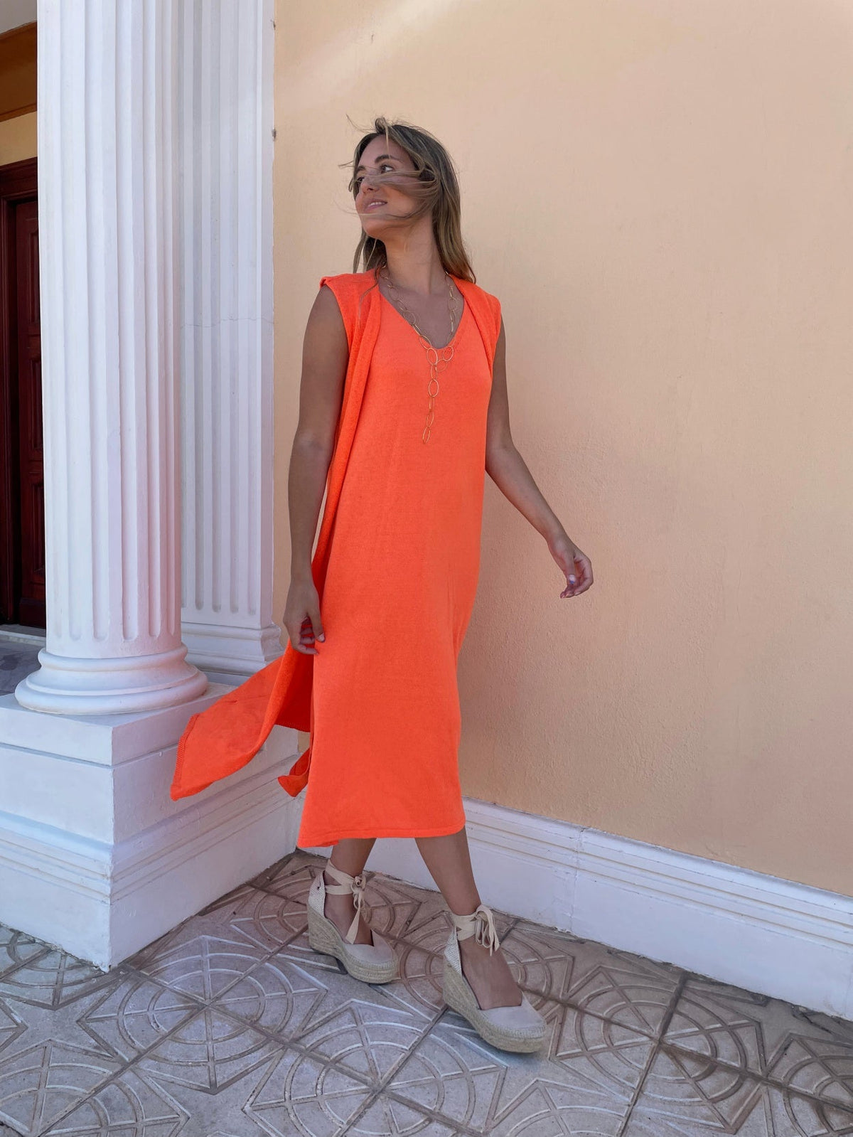 Vestido fluido punto