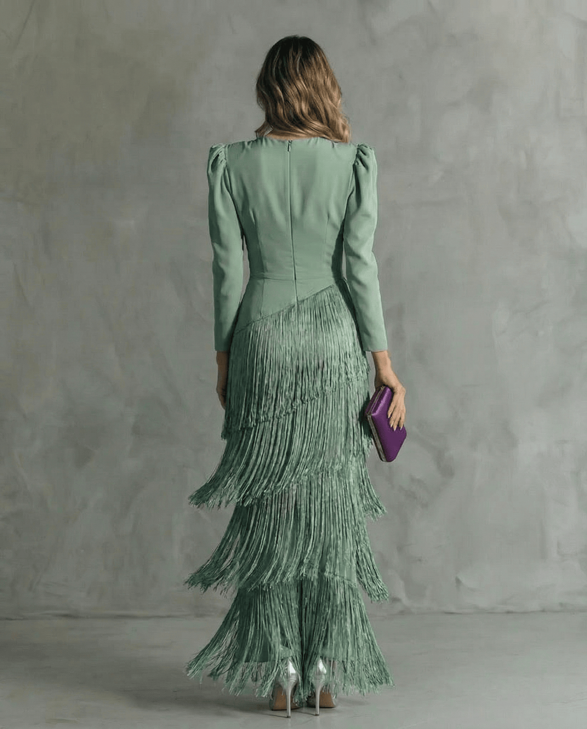 Chiara | Vestido Elegante con Mangas de Flecos