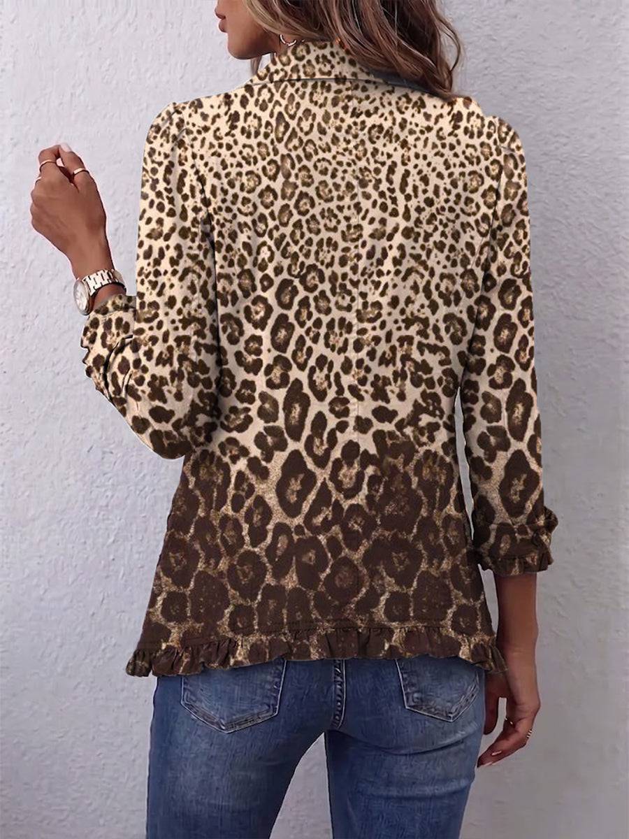 Nazaret | Chamarra Leopardo con Volantes