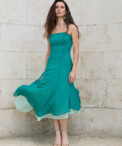 Vestido Macarena turquesa